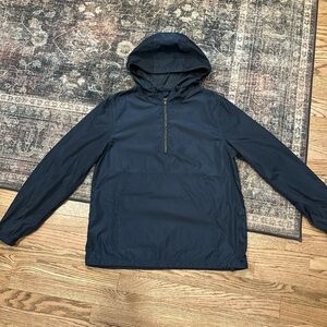 ASOS Dark Blue Hooded Windbreaker